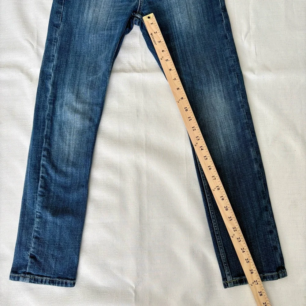 Lee‎ 101+ Heritage Jeans Hair-on-Hide Leather Patch  Blue Tonal Stitch size 29 - Picture 15 of 16
